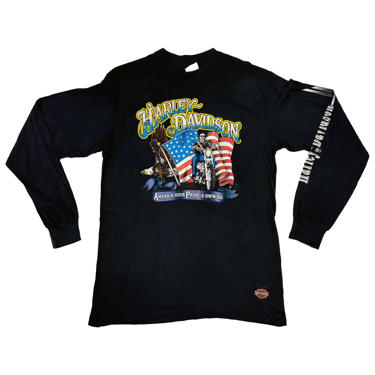 1989 HARLEY DAVIDSON PRIDE SHOWING L/S SHIRT – Heavy Metal Recycle